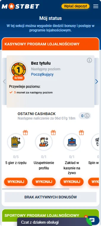 Profil Mostbet